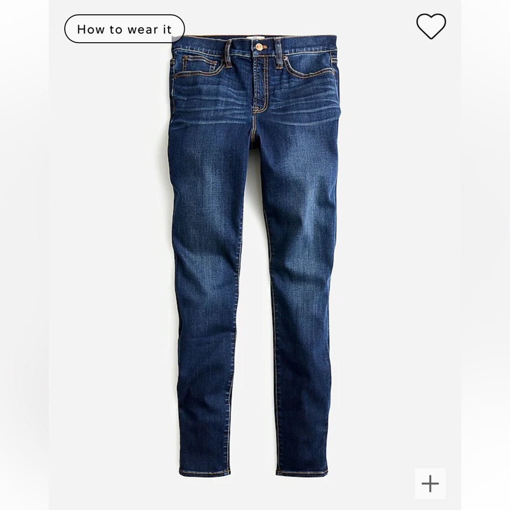 9" mid-rise toothpick jean in Point Lake wash